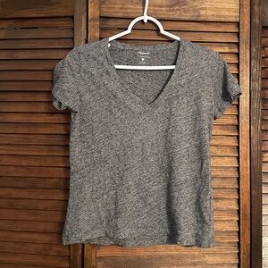Madewell Heather Gray Women’s V-Neck Tee